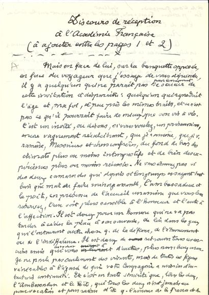 CLAUDEL Paul (1868-1955) [AF 1946, 13e f]. autograph MANUSCRIT, and TAPUSCRIT with...