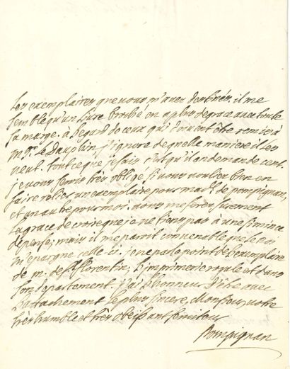 LEFRANC, marquis de POMPIGNAN Jean-Jacques (1709-1784) magistrat à Montauban et à...