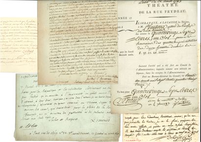 LITTÉRATEURS P-X. 10 lettres ou pièces, la plupart L.A.S.

Barthélemy PLANTERRE (1793)....