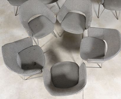 Eero Saarinen (1910-1961) Lot de 10 fauteuils Conférence.

Modèle conçu en 1957.

Structure...