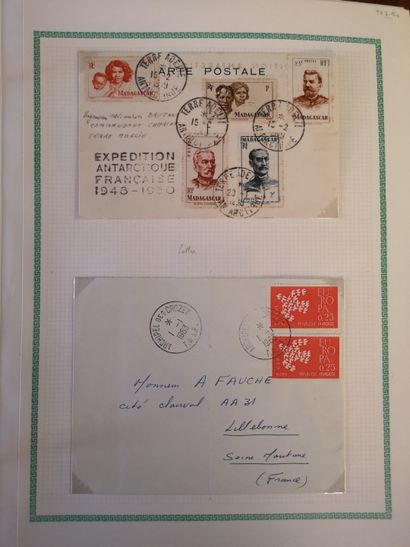 TAAF Dont Commandant Charcot, lettres + Albatros** + PA et divers + France faciale...