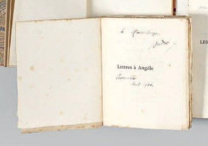 GIDE (André) Lettres à Angèle. 1898-1899. Paris, Mercure de France, 1900; in-12 br.,...
