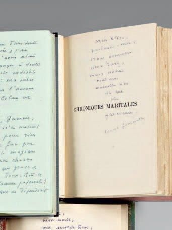 JOUHANDEAU (Marcel) Chroniques maritales. Paris, Gallimard, 1938; in-12 demi-veau...