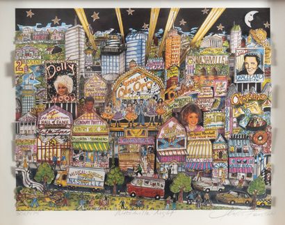 Charles FAZZINO (1955) Nashville Night, 1992.

Mixed media and 3D collage on paper.

Signed...