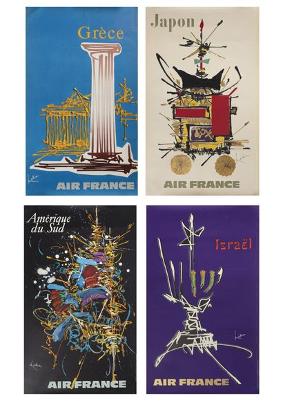 D'après Georges MATHIEU (1921-2012) Lot de sept affiches réalisées pour la compagnie...