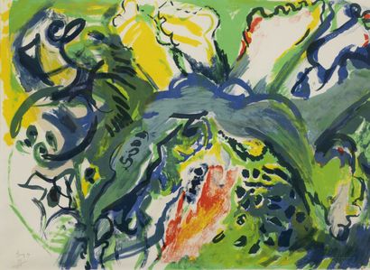 Edouard PIGNON (1905-1993) Plongeurs, 1969.

Lithographie en couleurs sur papier.

Signé,...