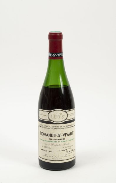 ROMANÉE-SAINT-VIVANT 1 bouteille, 1975.

Domaine de la Romanée-Conti.

Numérotée...