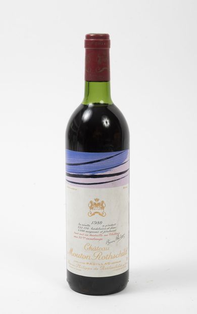 CHÂTEAU MONTON ROTHSCHILD 1 bouteille, 1980.

GCC1 Pauillac.

Niveau mi-épaule.

Petites...