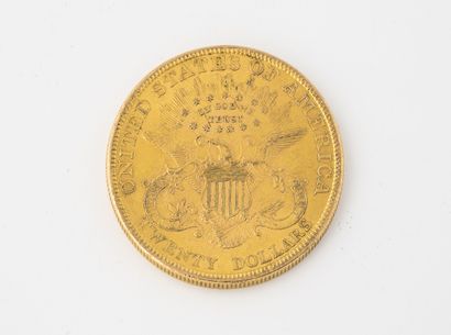 ETATS-UNIS Pièce de 20 dollars or, 1895.

Poids : 33.2 g. 

Légères rayures et u...