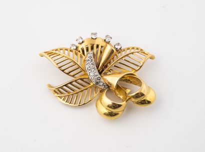 Yellow and white gold (750) lapel clip transformed...