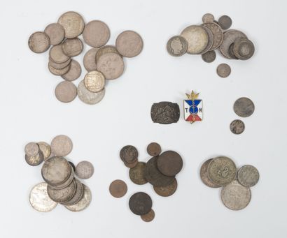 FRANCE et divers (Italie, Pérou, Mexique...) XVIIIème-XXème siècles Lot of coins...