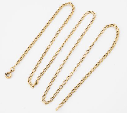 null Yellow gold (750) necklace with chain link. 

Spring ring clasp.

Weight : 12.8...