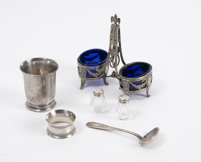 Lot of silver objects (950 / Minerve) :

-...