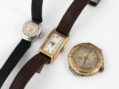 LIP, Dauphine Lady's wrist watch.

Steel barrel case.

Dial with cream background,...