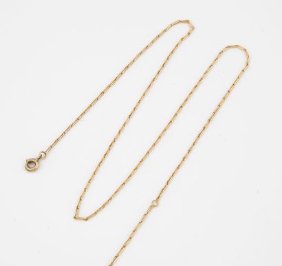 Fine neck chain in yellow gold (750) with...