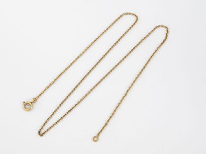 Fine neck chain in yellow gold (750) with...