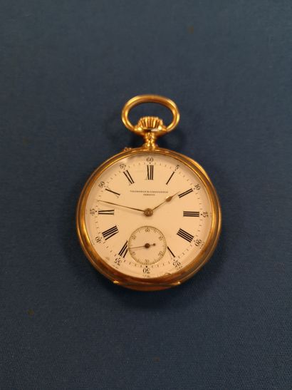 VACHERON & CONSTANTIN, Genève Pocket watch in yellow gold (750).

Back cover with...