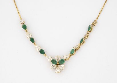 Yellow gold (750) necklace composed of a...