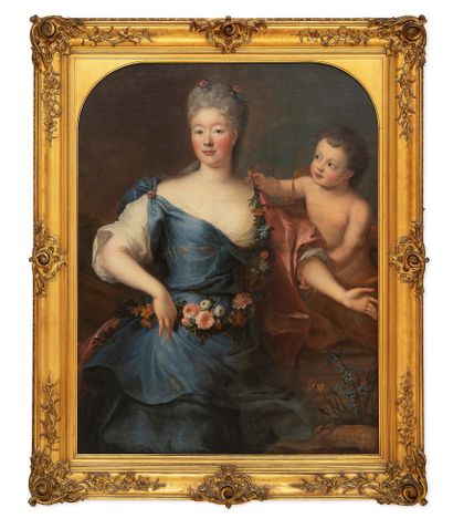 Pierre GOBERT (Fontainebleau 1662-Paris 1744) 
Portrait présumé de Madeleine-Marie-Honorine-Charlotte...