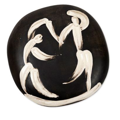Pablo PICASSO (1881-1973) & MADOURA Dancers, 1956.
Convex wall plaque, in white earthenware,...