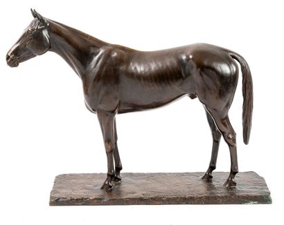 Georges MALISSARD (1877-1942) Epinard, two-year-old stallion, 1923.
Bronze proof...