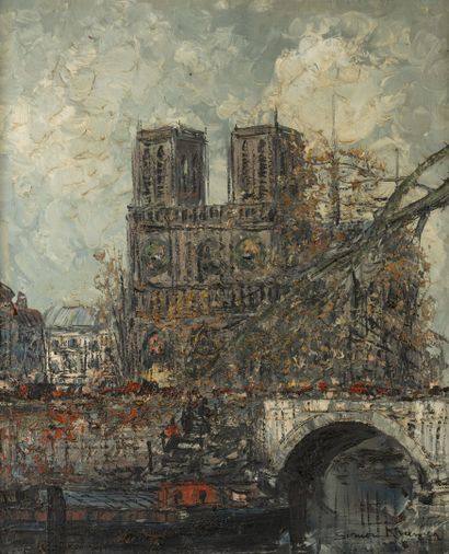 Simon KRAMER (1940-2015) Les quais et Notre-Dame, Paris.

Huile sur toile.

Signée...
