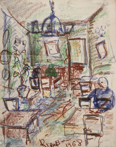 Roland DUBUC (1924-1998) Rue à Montmartre, 1968.

Feutre sur papier.

Signé et daté...