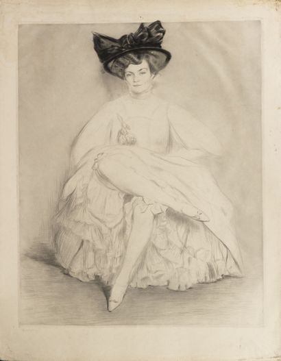 Edgar CHAHINE (1874-1947) Lily Arena sitting, 1904.

Miss Lilli, 1905.

Two drypoints...