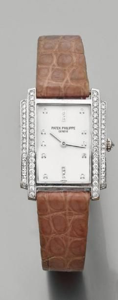 PATEK PHILIPPE "LADIES' WATCHES TWENTY" Montre bracelet de dame en or gris, cadran...