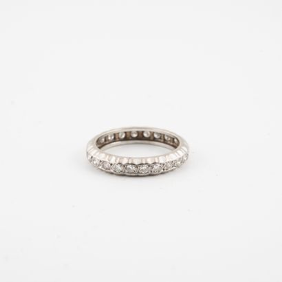 American wedding band in white gold (750)...