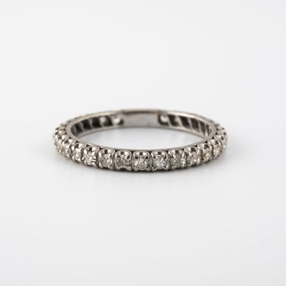 American wedding band in white gold (750)...