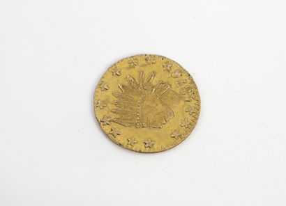 ÉTATS UNIS Pièce 1/4 de dollar or, 1876. 

Poids : 0.1 g.

Rayures et usures.