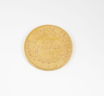 France Une pièce de 100 francs or, Paris, 1901. 

Poids : 32.2 g.

Usures et ray...