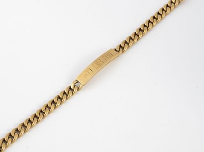 Yellow gold (750) bracelet with gourmette...