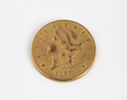 ETATS-UNIS A 20 dollars gold coin, 1887.

Weight : 33.4 g. 

Scratches and wear.