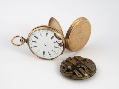 null Pocket watch in yellow gold (750).

Gross weight (without mechanism): 11.6 g....