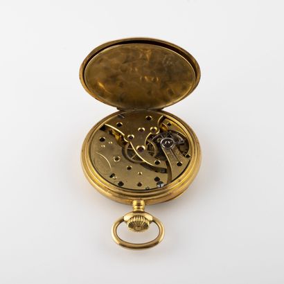 LIP Chronomètre officiel Yellow gold (750) pocket watch.

Back cover with plain decoration,...