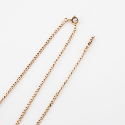 null Necklace in yellow gold (750) with curb chain. 

Clasp ring spring. 

Weight...