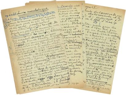 APOLLINAIRE Guillaume (1880-1918). MANUSCRIT autograph signed "Guillaume Apollinaire",...