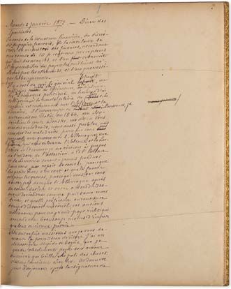 GONCOURT Edmond de (1822-1896). Autograph manuscript, Journal, 1872-1877; 218 leaves...