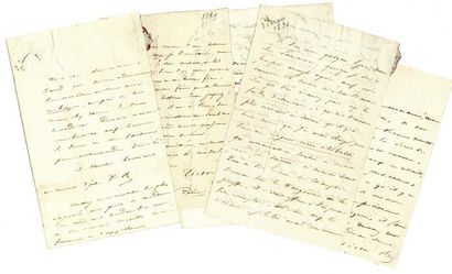[LAMARTINE Alphonse de (1790-1869)]. Correspondance reçue par Lamartine, H, environ...