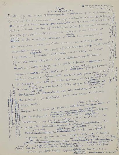 COCTEAU JEAN (1889-1963). MANUSCRIT autographe signé «Jean Cocteau», La Corrida du...