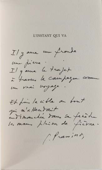 PRASSINOS Gisèle (1920-2015). L'Instant qui va (Romillé, Éditions
Folle Avoine, 1985);...
