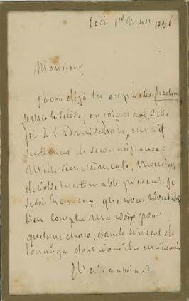 [LAMARTINE Alphonse de (1790-1869)]. Correspondance reçue par Lamartine, C, environ...