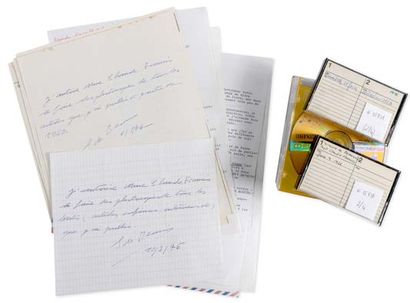 BEAUVOIR Simone de (1908-1986). Set of preparatory documents for Les Écrits de Simone...