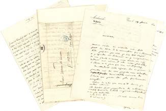 [LAMARTINE Alphonse de (1790-1869)]. Correspondance reçue par Lamartine, R, environ...