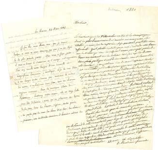 [LAMARTINE Alphonse de (1790-1869)]. Correspondance reçue par Lamartine, L, environ...