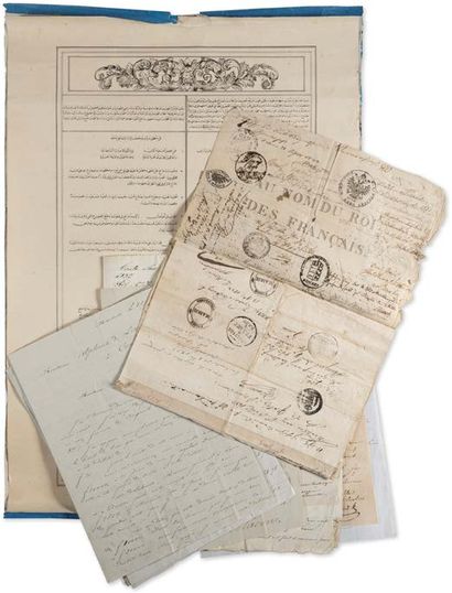 LAMARTINE Alphonse de (1790-1869). 27 letters and documents, 1832-1844.
Interesting...