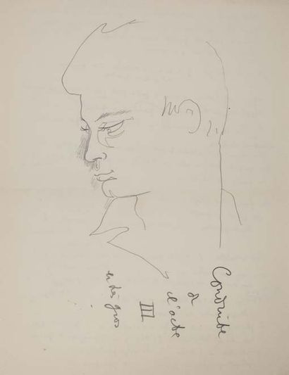 COCTEAU JEAN (1889-1963). MANUSCRIT autograph "Jean", Bacchus, Comédie dramatique...