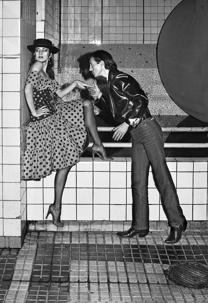 PHILIPPE MORILLON 
« Violetta Sanchez et Jean Luc Maïtre aux Bains Douches » 1978
Tirage...